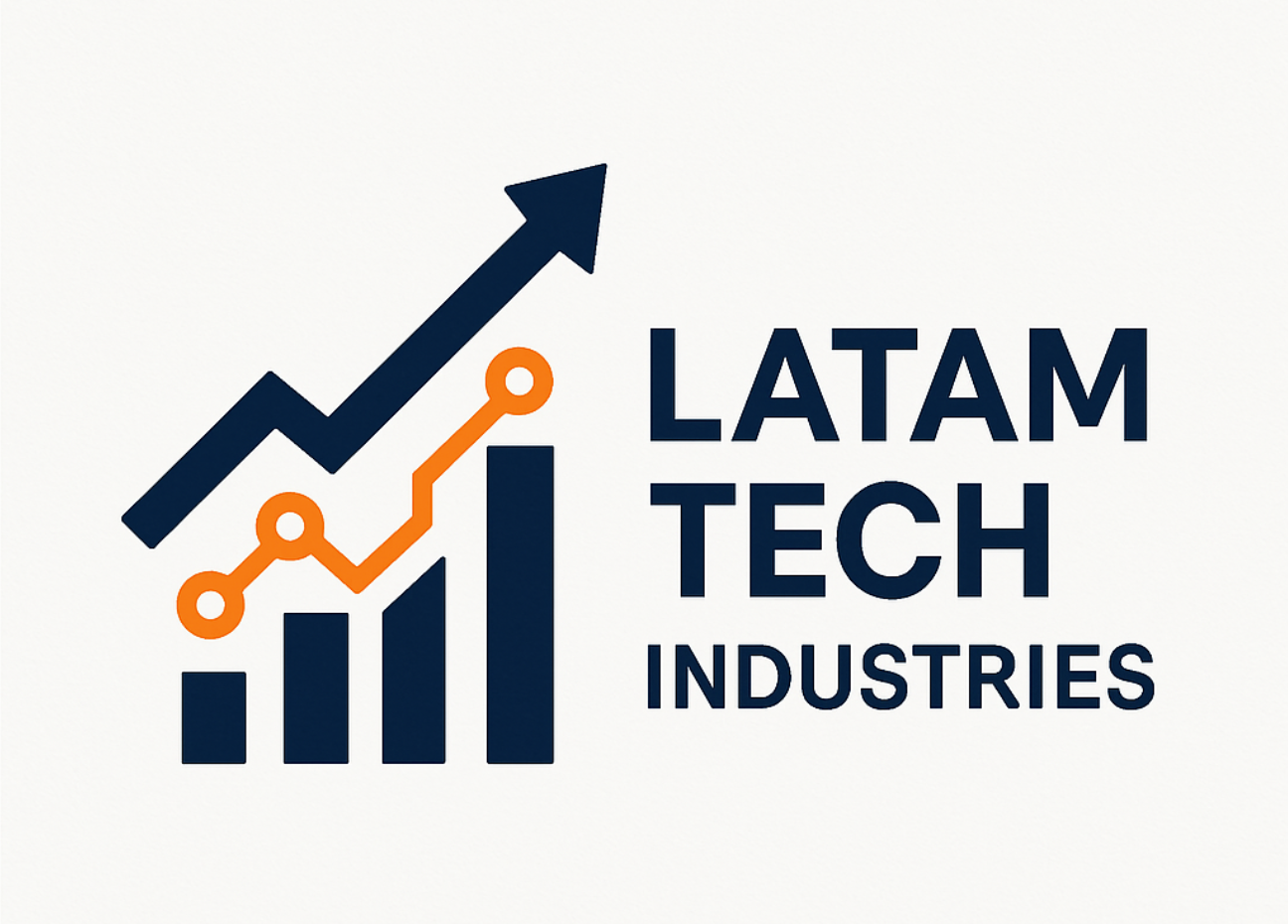 Logo de LATAM TECH INDUSTRIES con gráfico de crecimiento